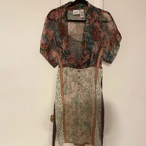 RARE Byron Lars Lana Floral Sequins Sheath Dress